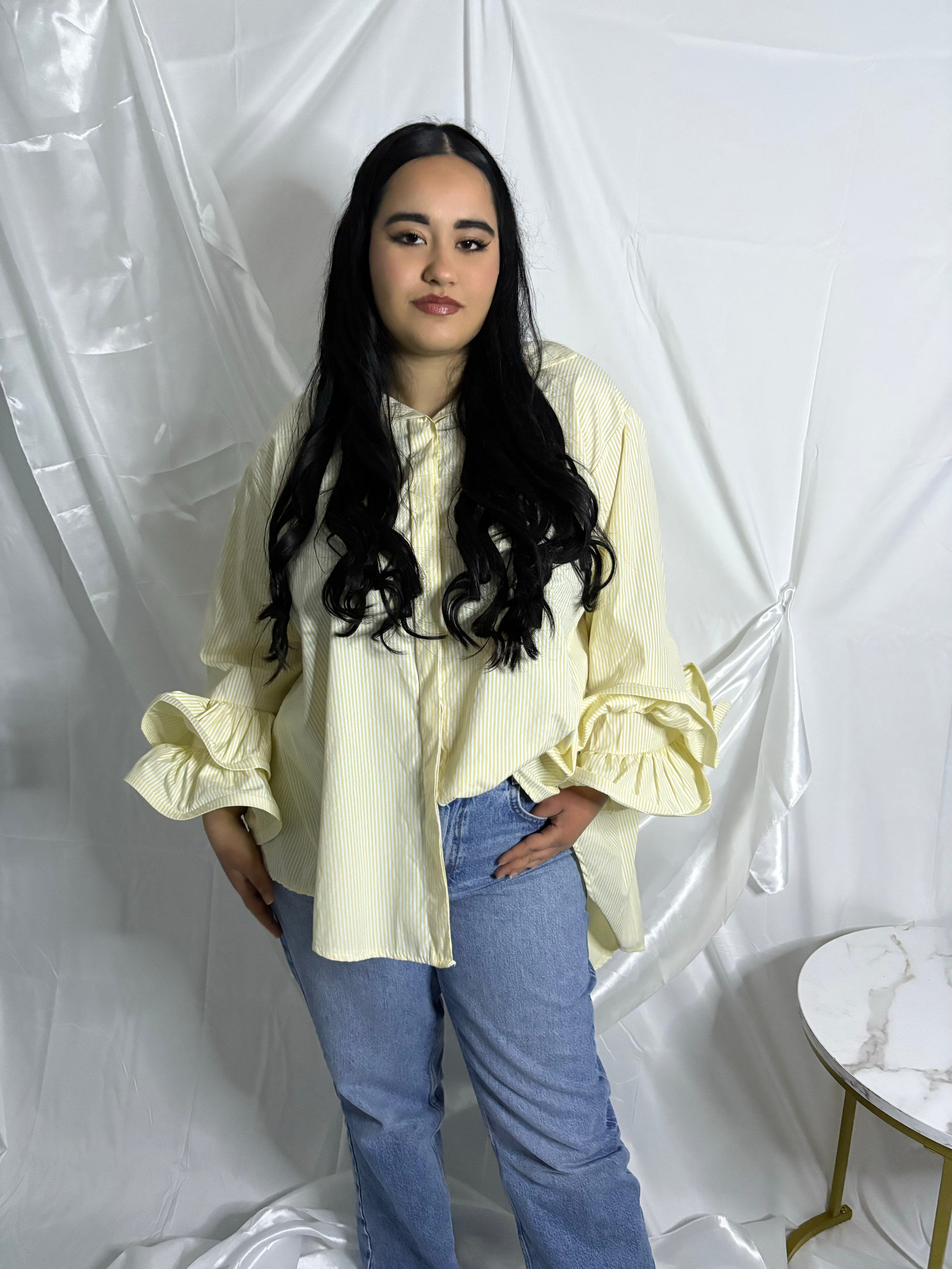 Chemise rayé jaune