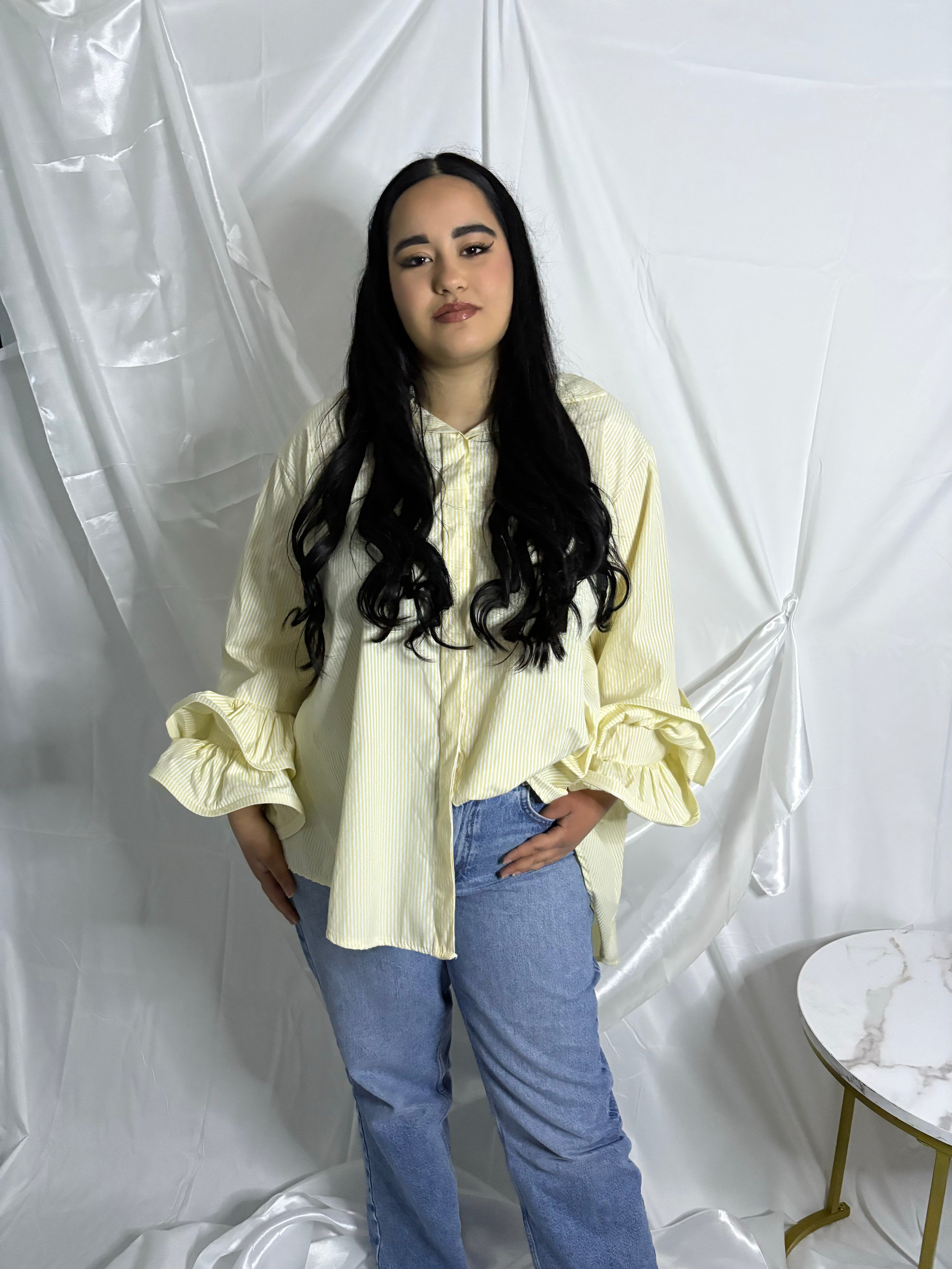 Chemise rayé jaune